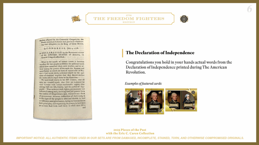 2025 Pieces of the Past 1776 The Freedom Fighters Edition