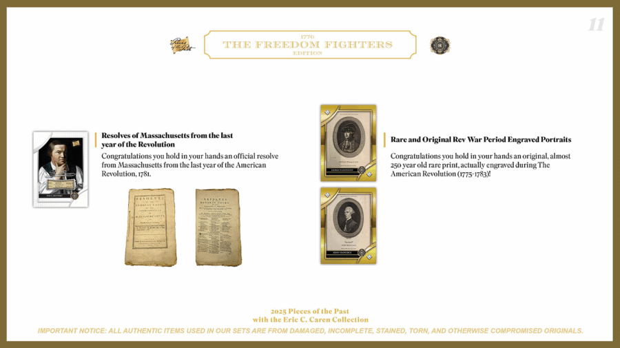 2025 Pieces of the Past 1776 The Freedom Fighters Edition
