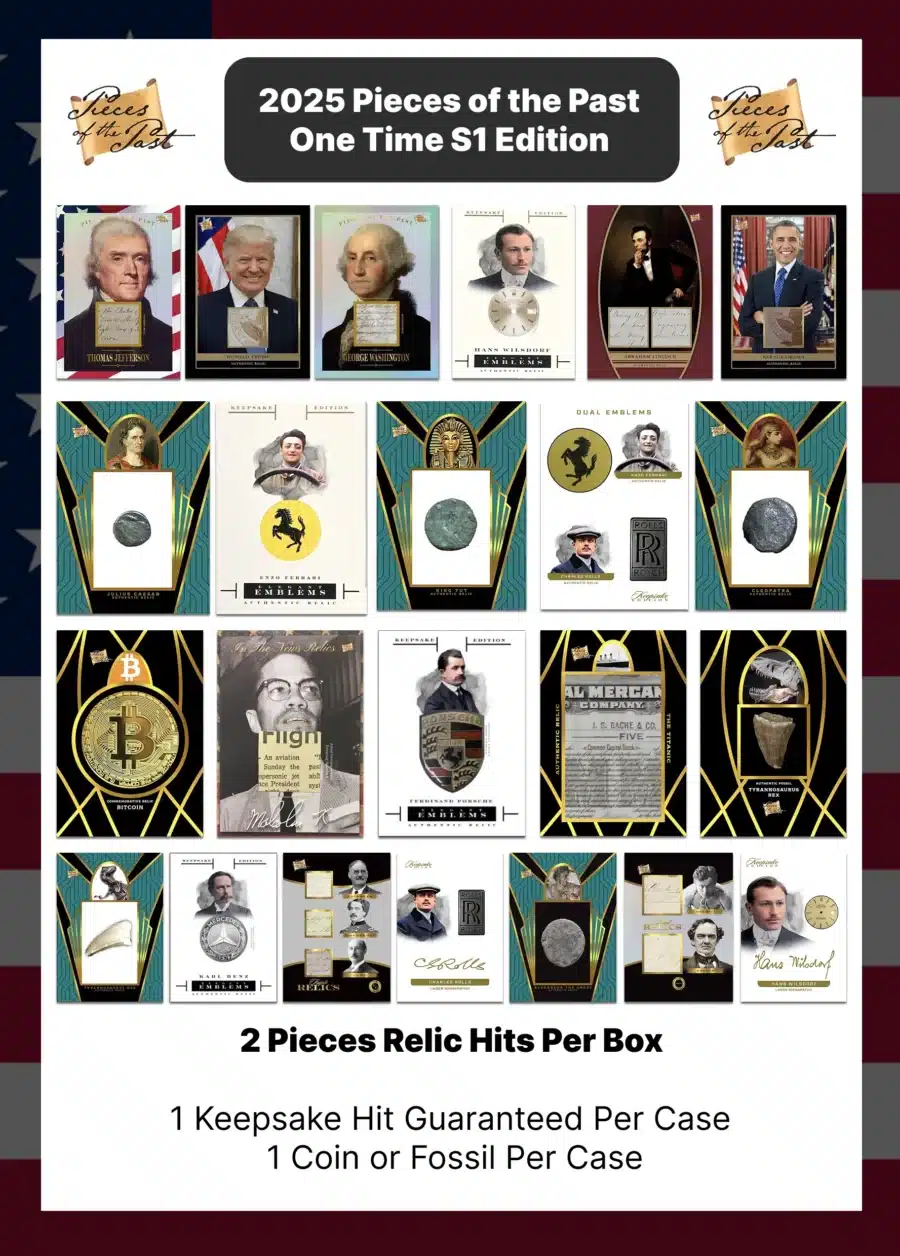 2025 Pieces of the Past One Time S1 - 2 Hits par display