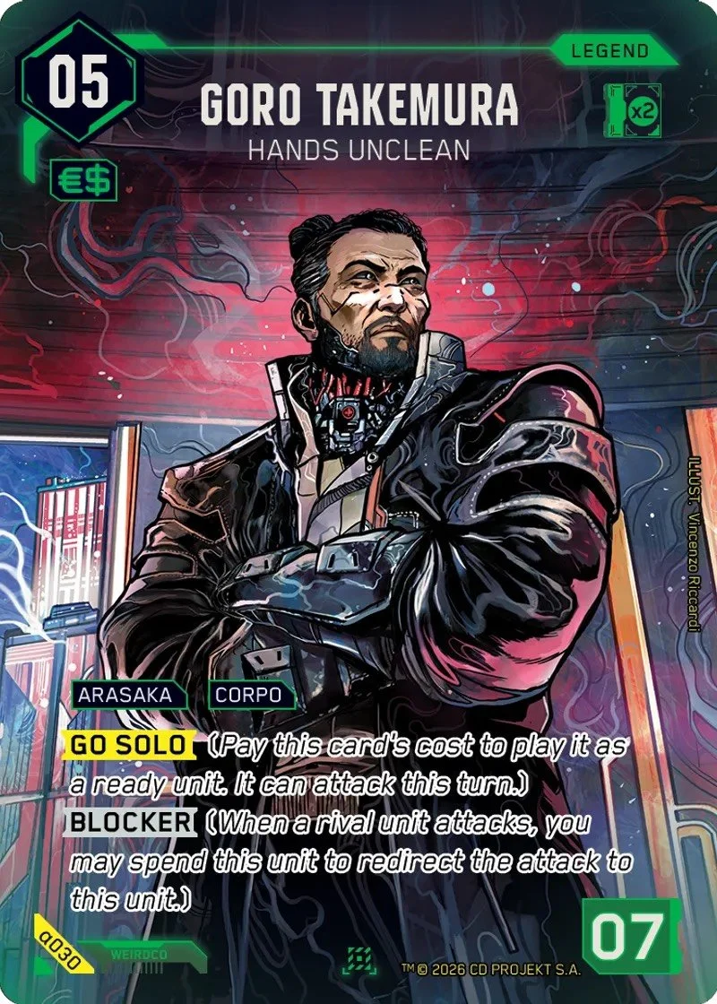 Carte Goro Takemura Legend Cyberpunk JCC anglais