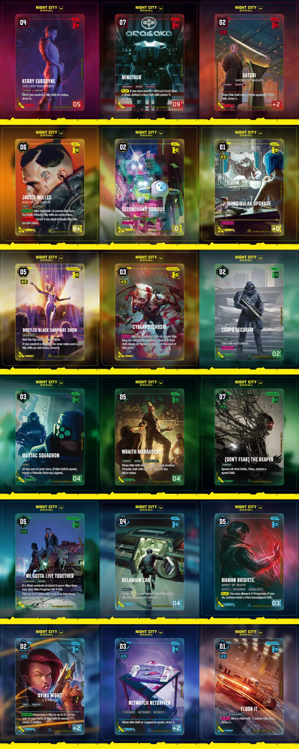Cyberpunk TCG : Welcome to Night City, le jeu de cartes à collectionner, sortie le 6 novembre 2026